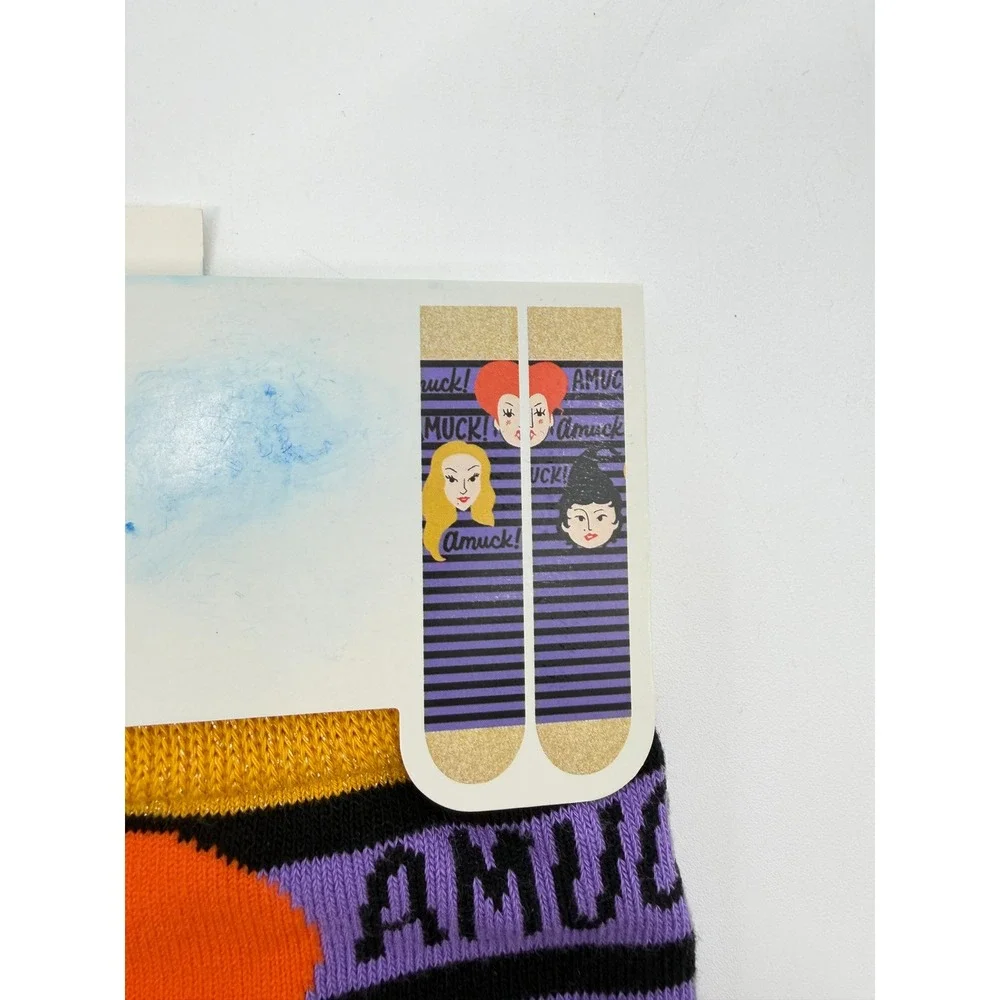 Disney Hocus Pocus Socks Womens Purple Sanderson Sisters Amuck Halloween